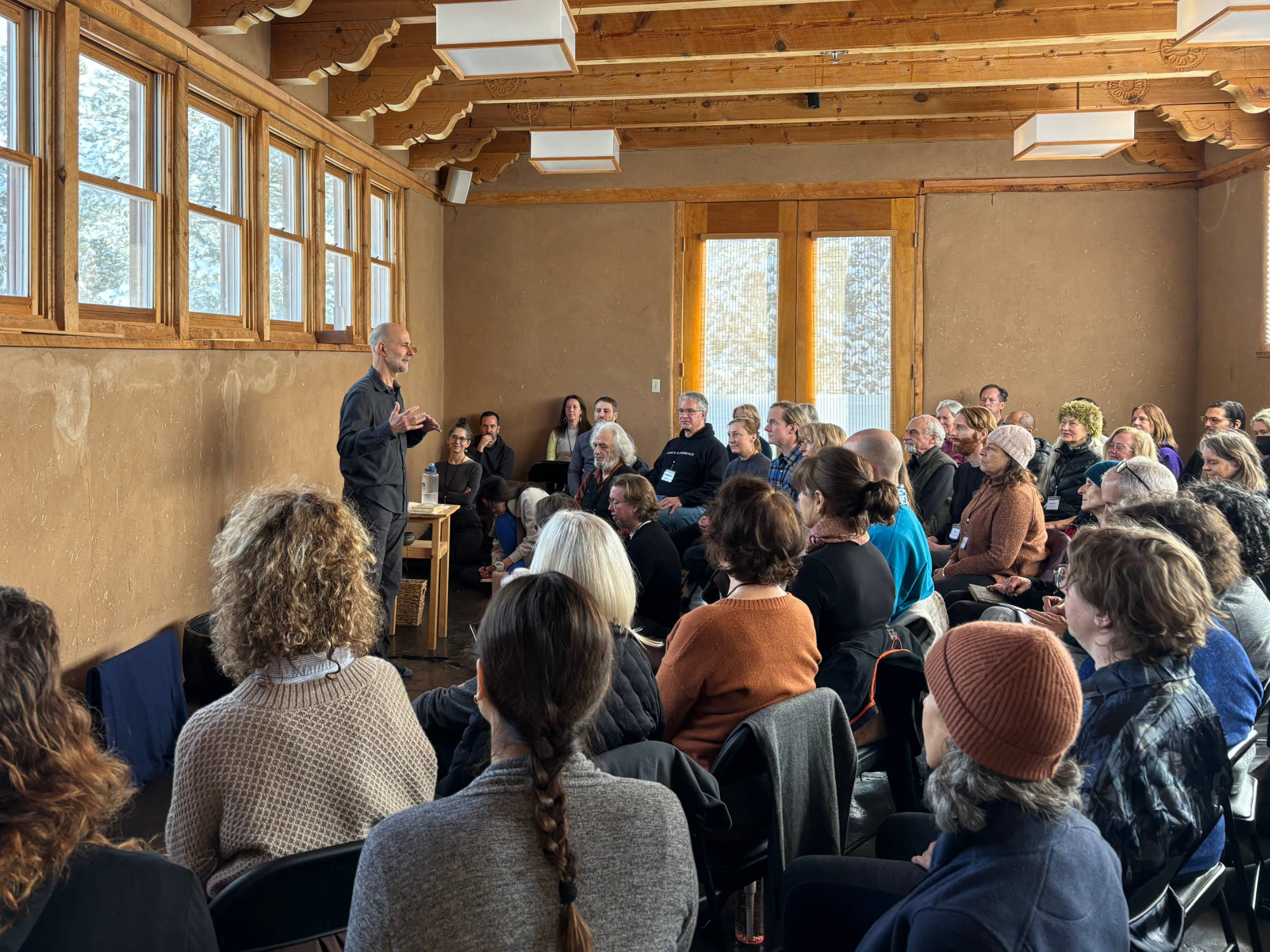 Henry Shukman teaching at an in-person retreat